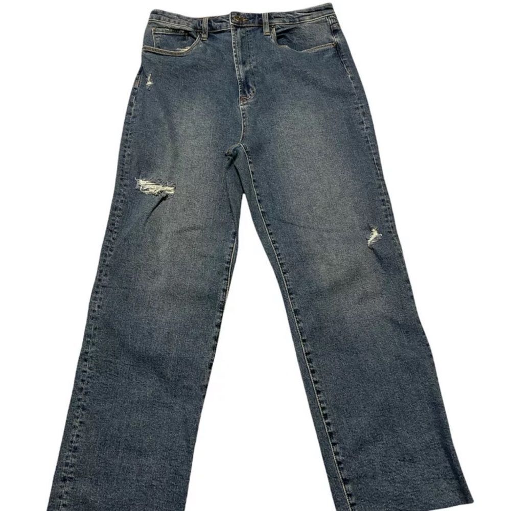 Anthropologie Chelsea & Violet Jeans Women's Size 31 Raw Hem Distressed Blue NWT